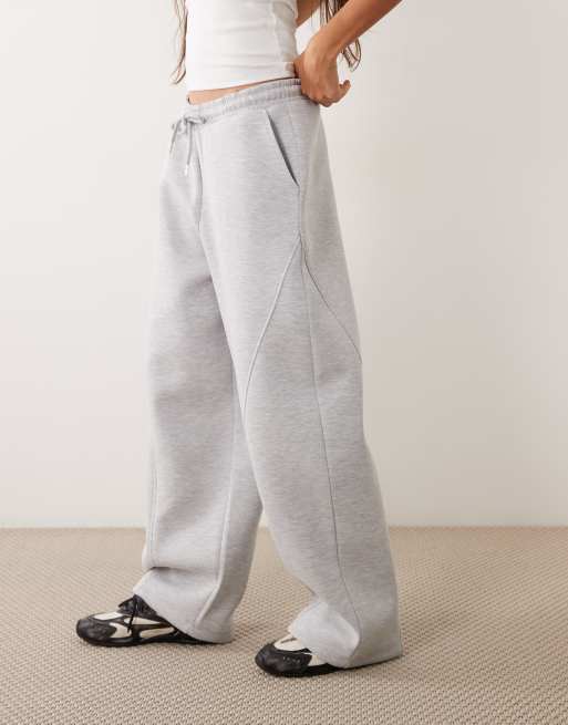 ASOS DESIGNS barrel-formet jogger med sømdetaljer i grå, 2 af 5