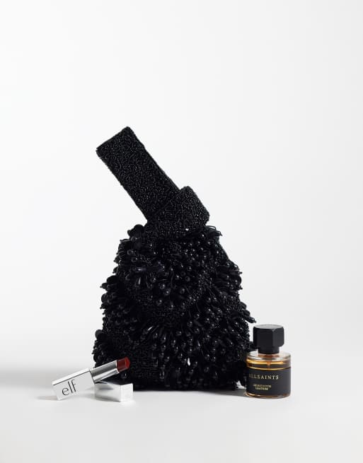ASOS DESING pochette nera con chiusura a passante e decorazioni, 2 di 4