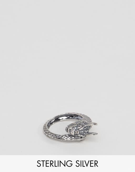 ASOS - Dragon ring i sterling sølv