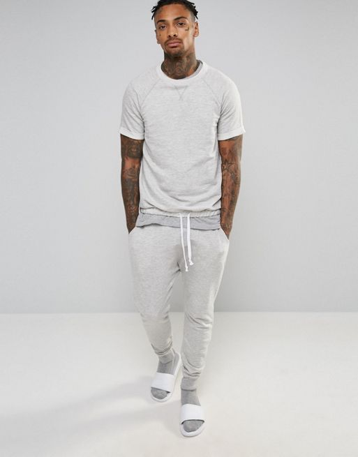 adidas Originals essentials slim fit sweatpants with small logo in gray