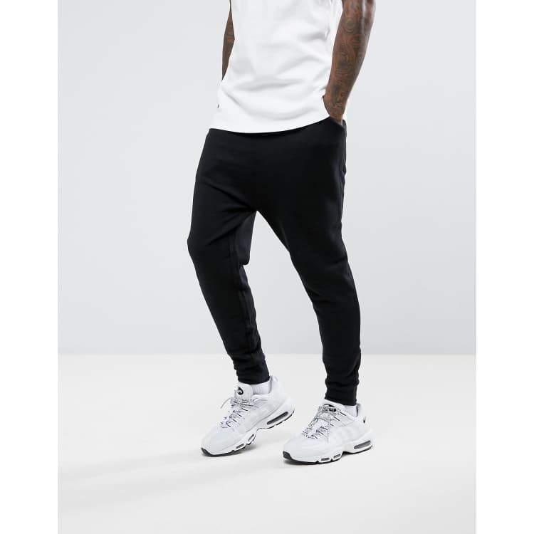 Drop crotch joggers with ruched sale detail and pockets in gray