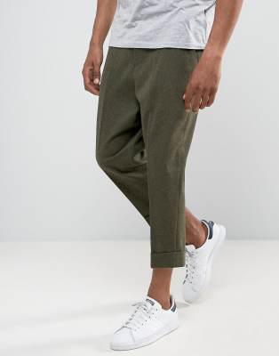 drop crotch tapered pants