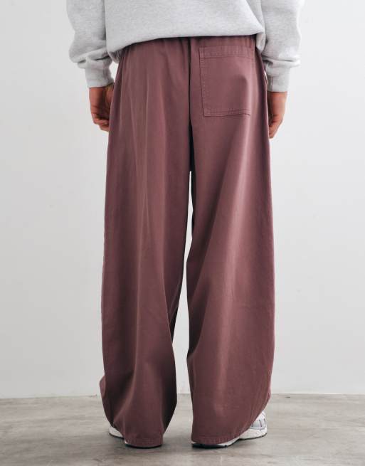 ASOS DSIGN pantalones baggy extragrandes en color óxido con cintura elástica, 4 de 5