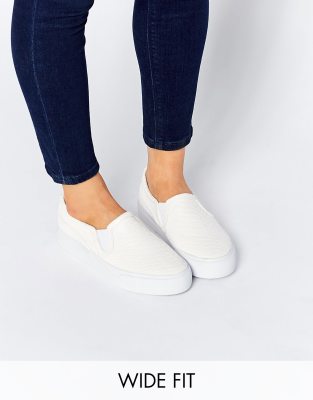 wide fit slip on trainers