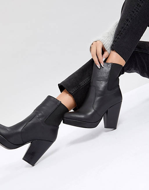 ASOS – EARTHLING – Ankle-Boots mit hohem Absatz