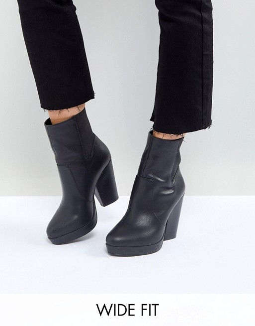 ASOS EARTHLING Wide Fit High Ankle Boots | ASOS
