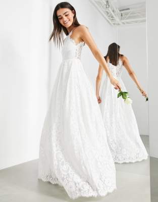halter wedding dress