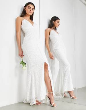 Buy ASOS EDITION Lace Cami Wedding Dress Online Mauritius | Ubuy