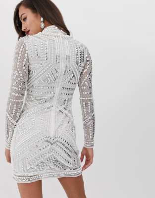 embellished bodycon dress uk