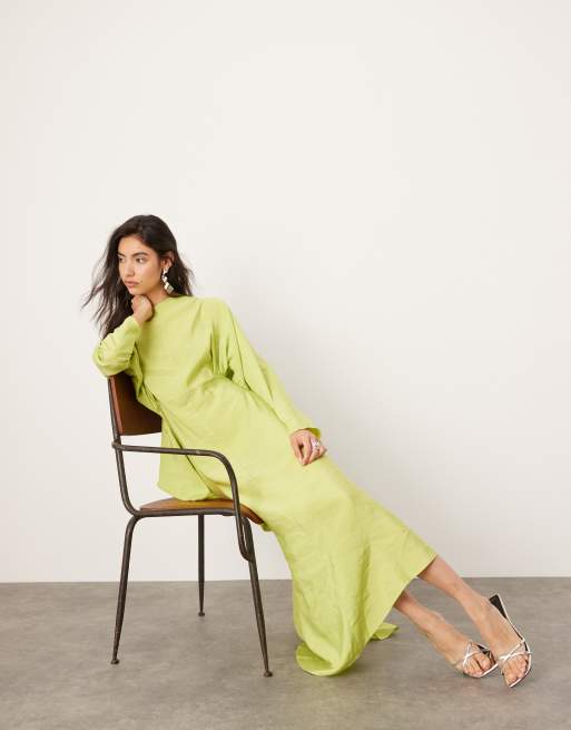 Asos lime green shops dress