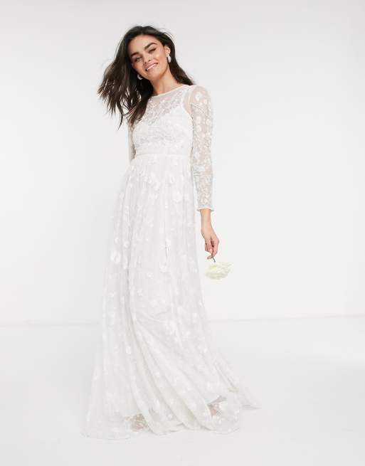 ASOS EDITION - Ava - Verziertes Hochzeitskleid mit ...