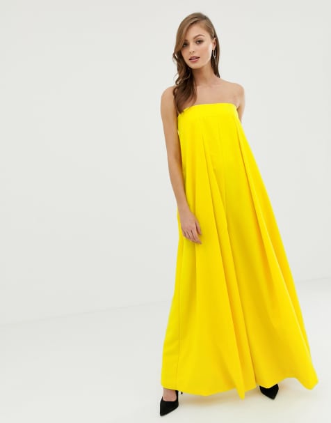 ASOS EDITION bandeau wide leg jumpsuit