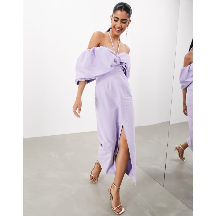 Asos lilac store midi dress