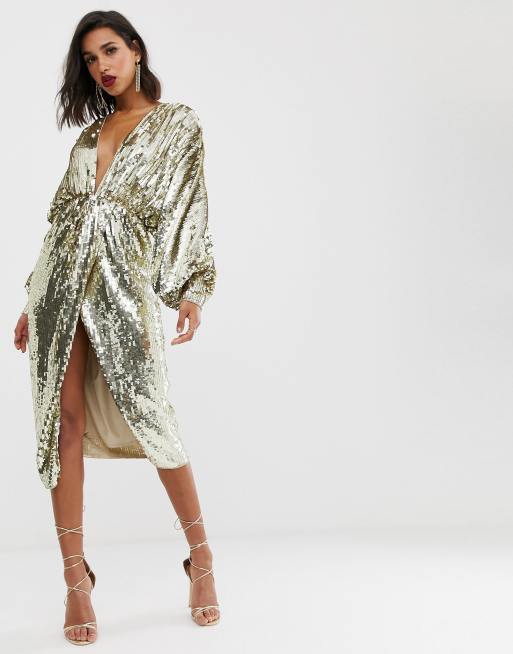 Asos best sale shimmer dress