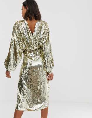 batwing sequin dress