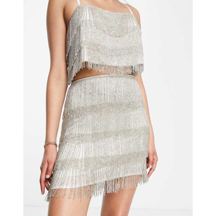 Silver skirt 2025 with fringe