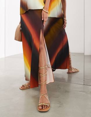 Bias Cut Maxi Skirt