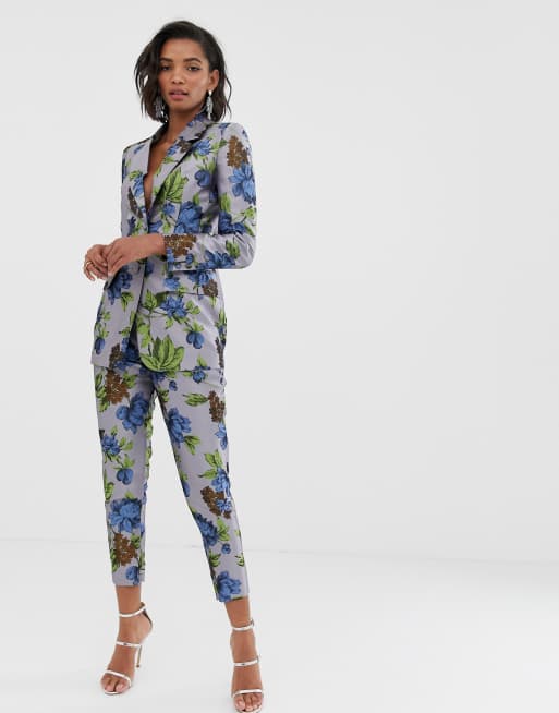 ASOS EDITION – Blommig jacquardblazer, 3 av 3
