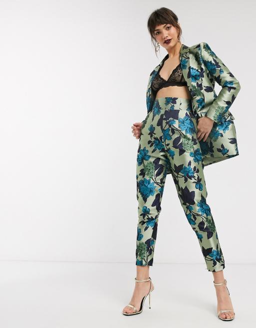 ASOS EDITION — Sæt i jacqaurd med sommerblomster, 2 af 3