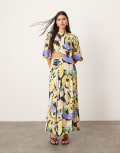 [ASOS EDITION] ASOS EDITION blouson sleeve cut out midi dress in oversized floral print-Multi 4 Oversized floral