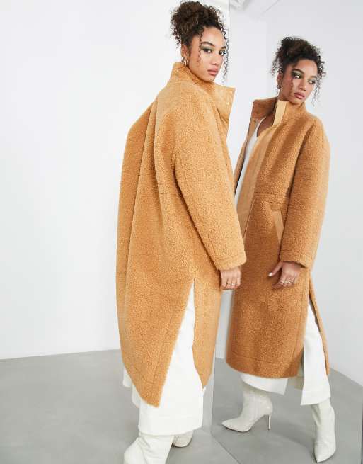 Religion funnel neck hot sale coat in camel