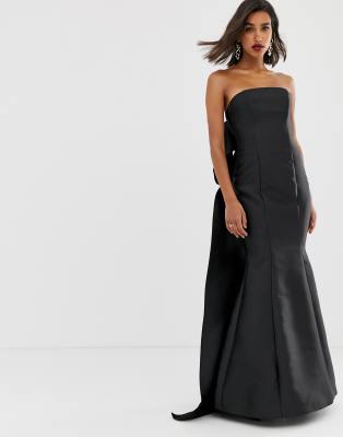 asos sateen bow back dress