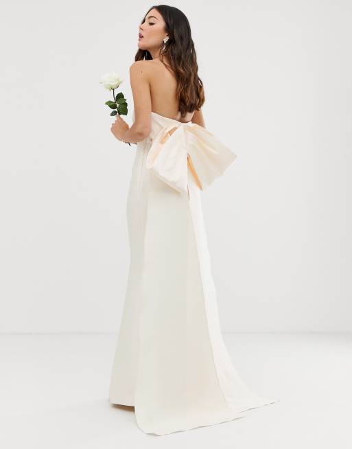 Asos Edition Bow Back Bandeau Wedding Dress Asos