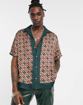 mens short sleeve bowling shirts
