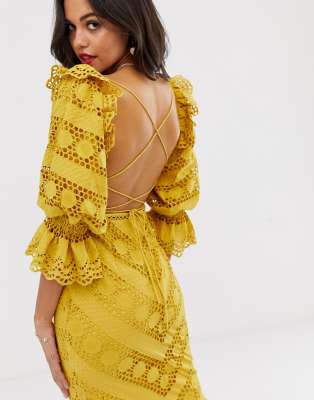 yellow milkmaid dress