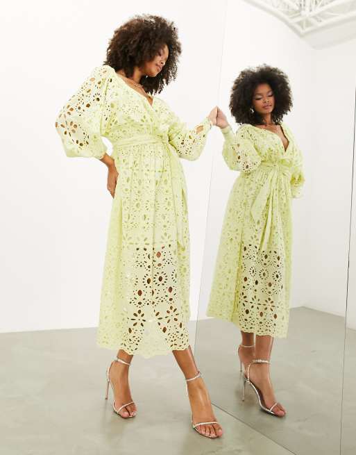 Asos midi dress store with sleeves