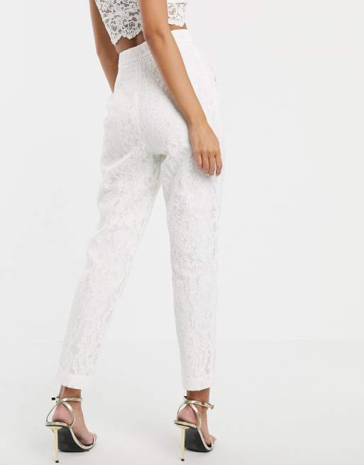 ASOS EDITION – bryllupsbukser med blonder, 2 af 4