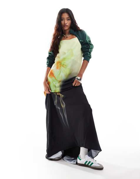 ASOS EDITION cami bias ultimate maxi dress in blurred flower print - view 1