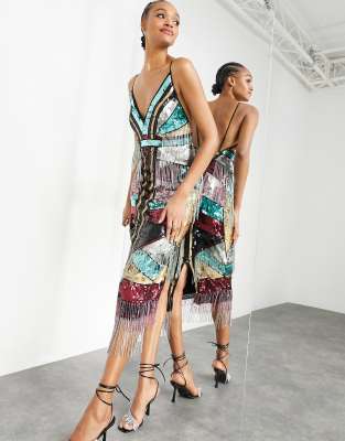 diamond fringe dress