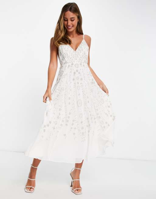 Asos lace cami midi prom dress sale