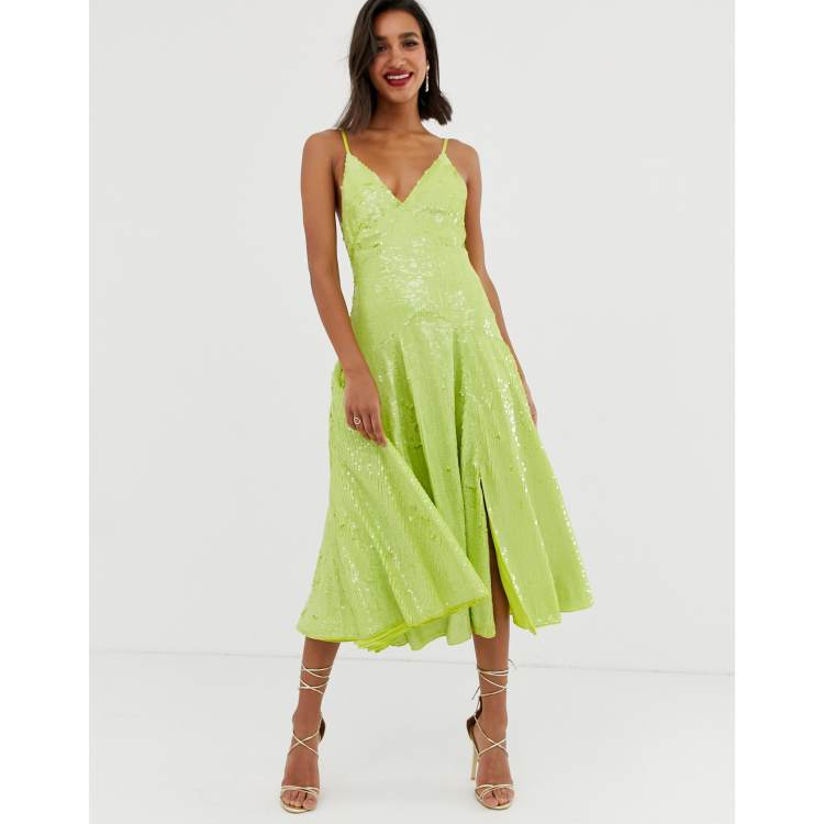 Asos edition cami split front hot sale wedding dress