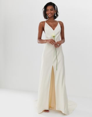 asos edition halter backless maxi wedding dress