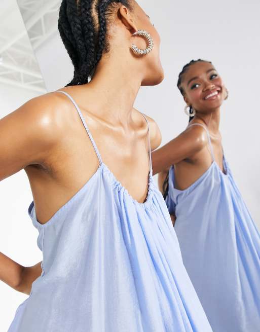 Asos powder blue dress clearance