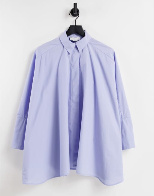 ASOS EDITION - Camicia oversize in cotone blu