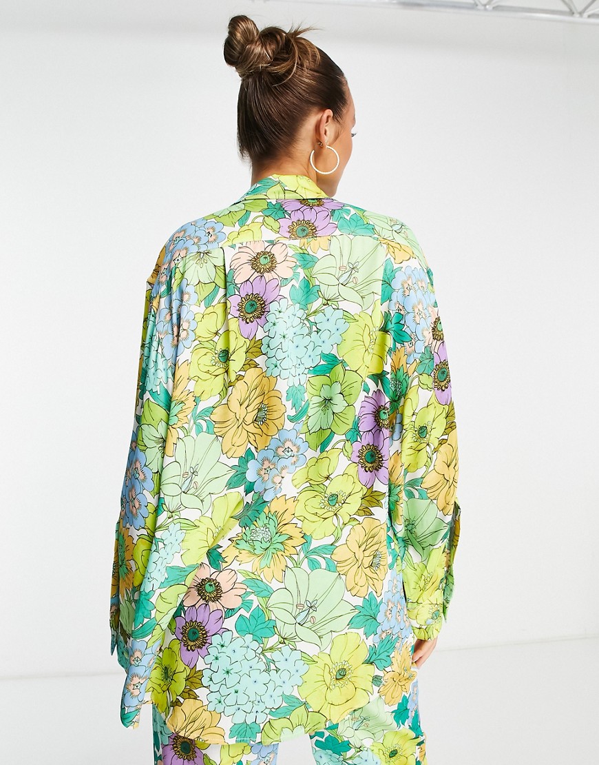 Camicia oversize in raso rétro-Multicolore - ASOS EDITION Camicia donna  - immagine3