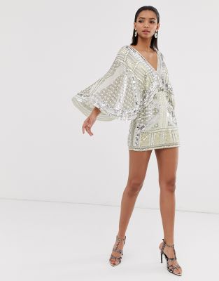 asos cape sleeve dress