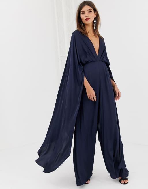 Jumpsuit cheap cape sleeves