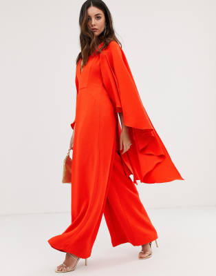 asos edition cape wedding jumpsuit