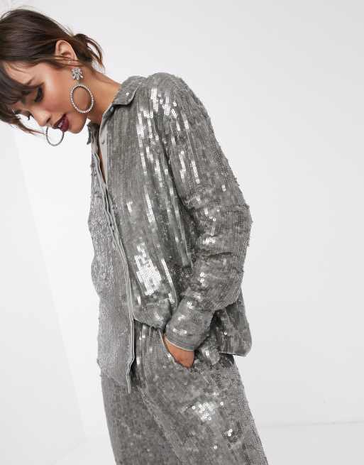 ASOS EDITION - Ensemble chemise et jogger à sequins, 2 de 3