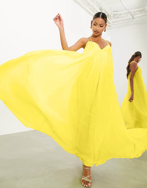 Asos yellow dress outlet maxi