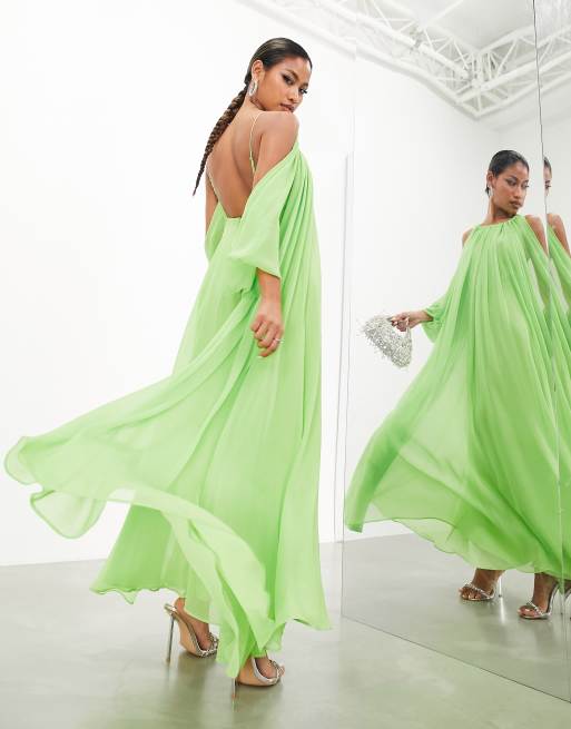 Green 2025 backless gown