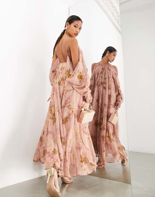 Asos backless maxi store dress