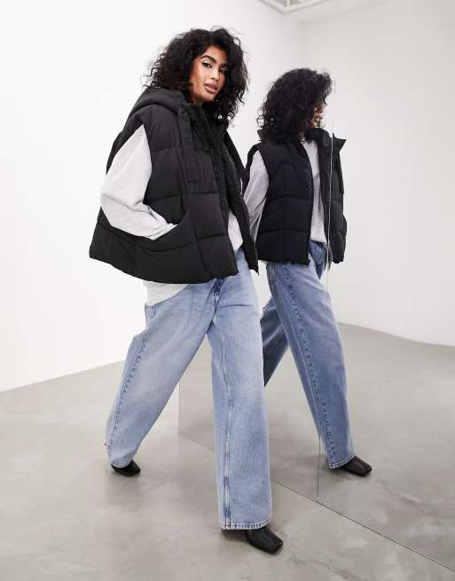 ASOS EDITION chunky oversized vest in black | ASOS