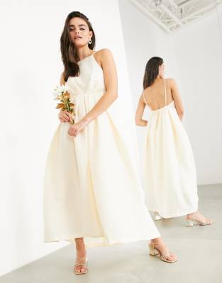 ASOS EDITION Clementine halter wedding dress with pleat detail and low back - ASOS Price Checker