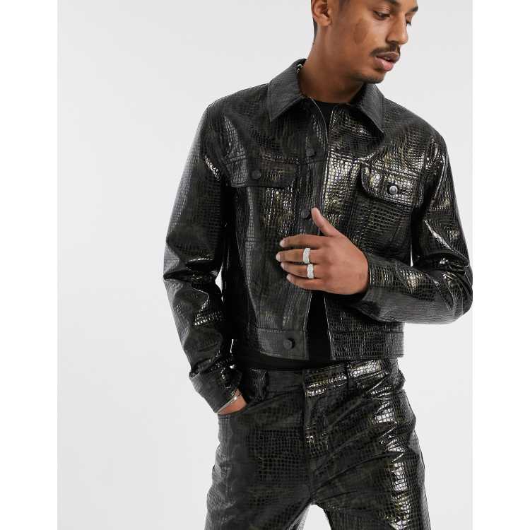 Mens faux snakeskin clearance blazer