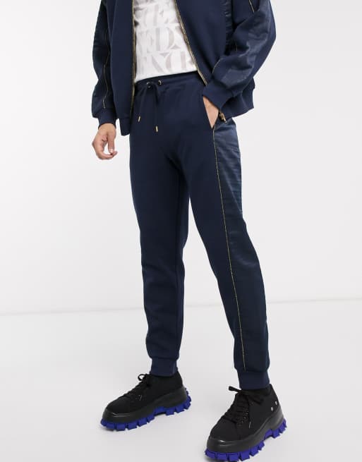 ASOS EDITION two-piece in satin navy, 3 of 3